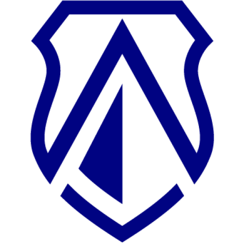 vertical logo blue